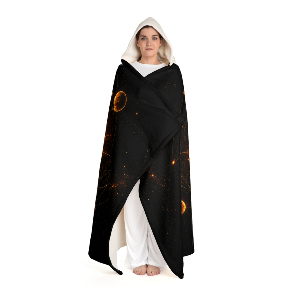 Sun of Life Hooded Sherpa Fleece Blanket
