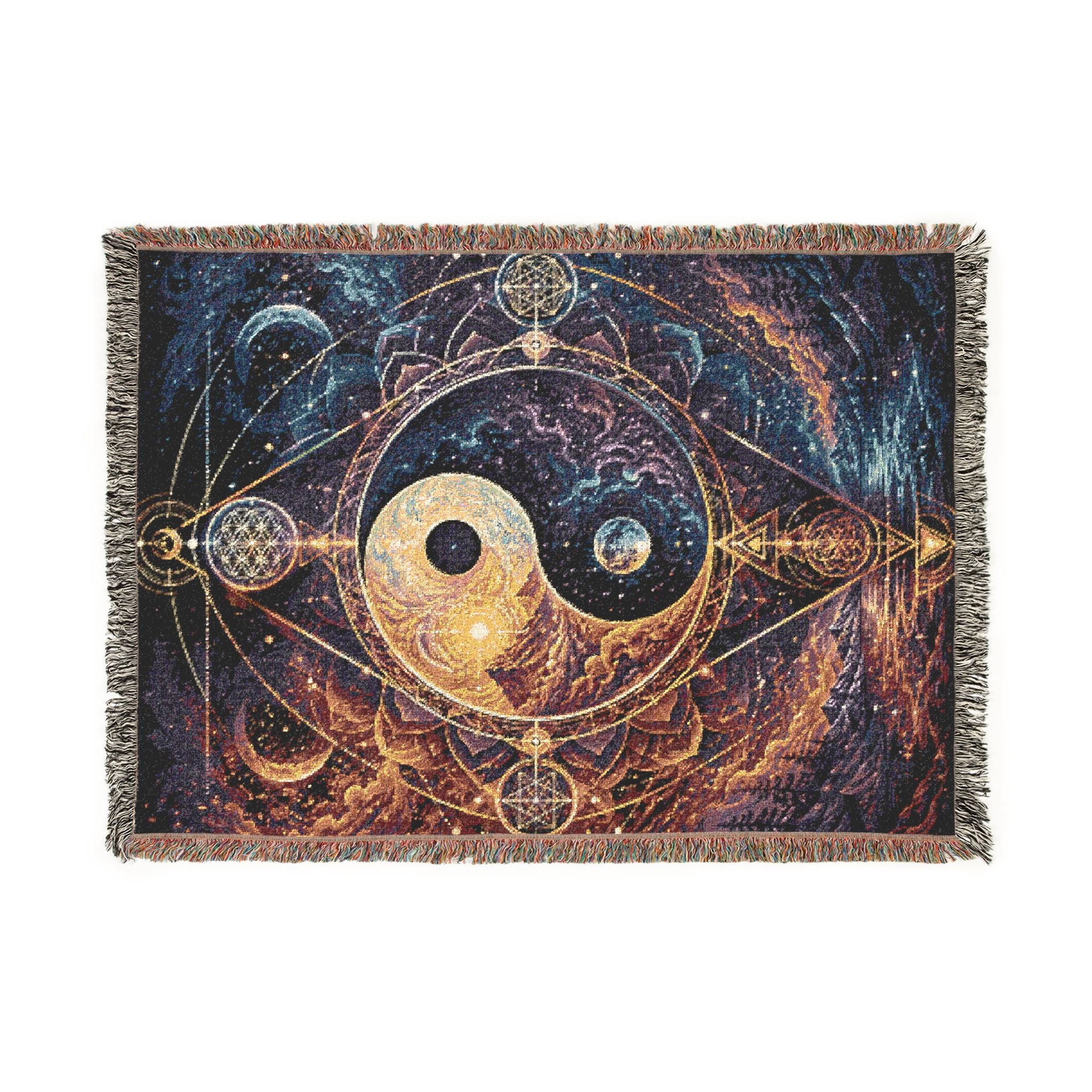 Psychedelic Ying Yang Woven Blanket