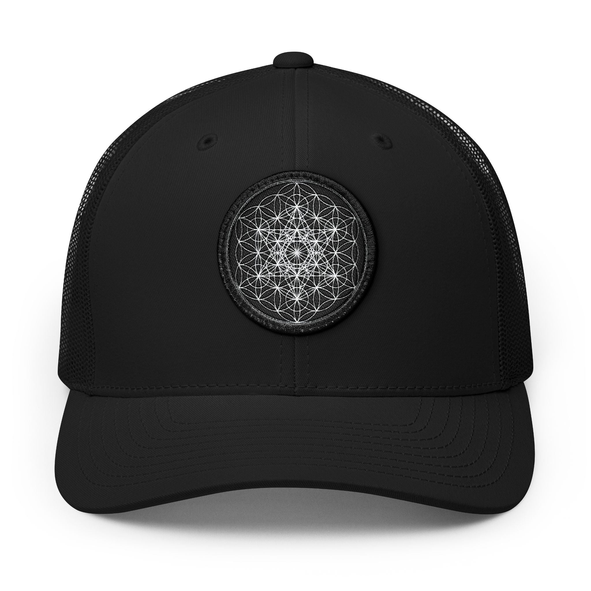 Sacred geometry Snapback Trucker Cap with Patch (Embroidery)