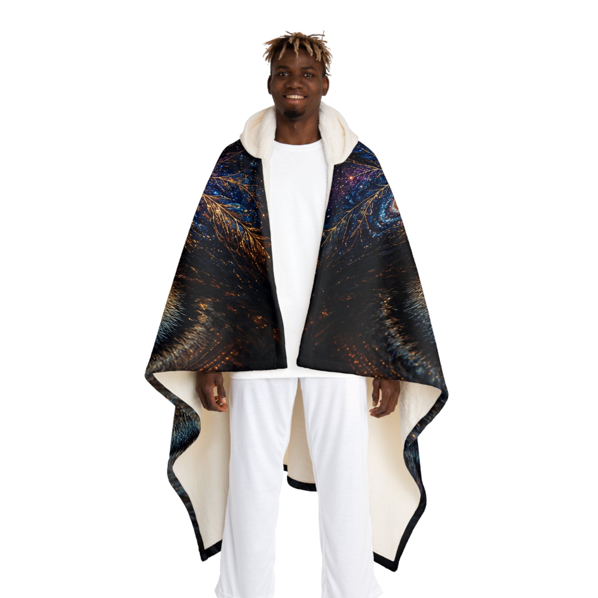 Secret owl Hooded Sherpa Fleece Blanket